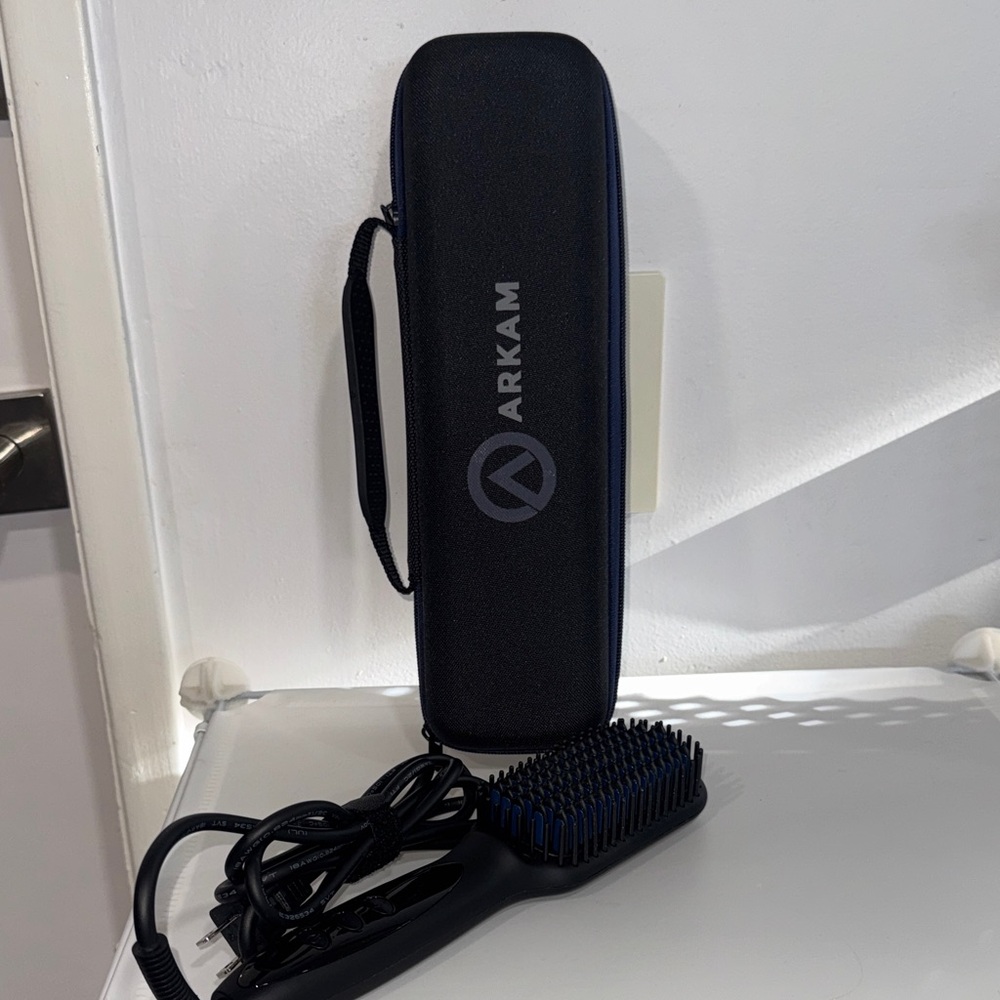 Black Grooming Brush with Case